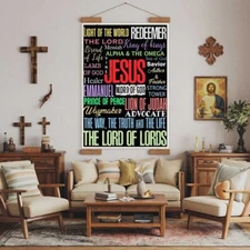 Names of God Lord Jesus Christ - Bible Verse Christian Gifts Poster No Frame