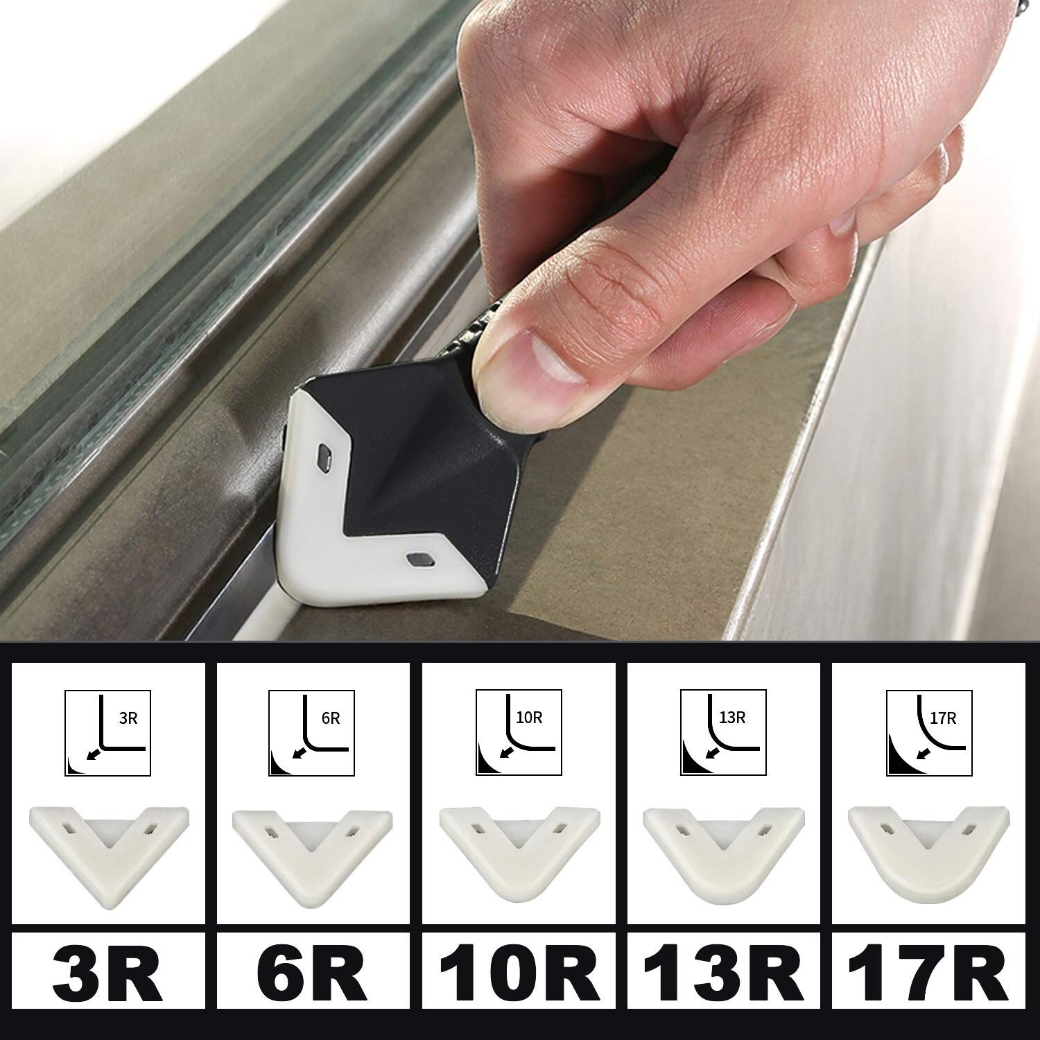 Versatile 3-in-1 Caulk Remover and Finishing Tool with 5 Silicone Pads Included