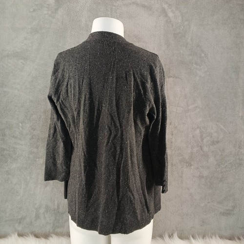 NWT KAREN SCOTT Cardigan Fall Sweater Petite SMALL Gray Cotton Blend - Picture 8 of 12