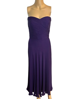 open lace back dress RALPH LAUREN Size S Purple Silk Cable Long Sleeve Dress – Sui Generis  Designer Consignment main image 1
