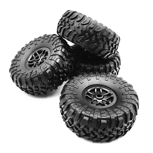 4×Rubber Tires with Hubs Wheel Original for 1/12 RC Car MN D90 D91 MN-90K 91K - Picture 5 of 10