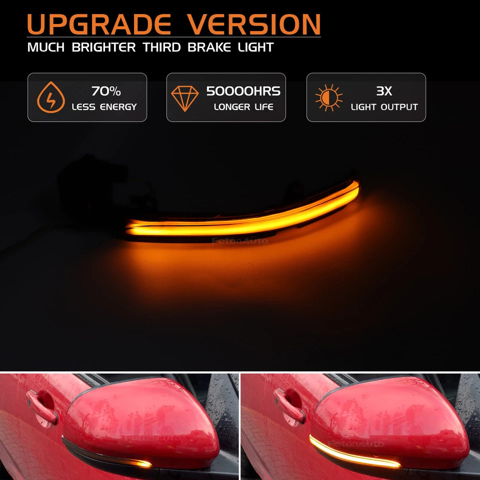 Indicador dinámico de señal de giro de luz de espejo lateral LED para Jaguar XE XF XJ TIPO F Foto 2 de 4