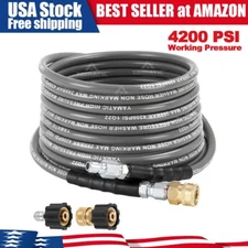 YAMATIC 1/4" High Pressure Washer Hose 4200 PSI Rubber for Hot Water