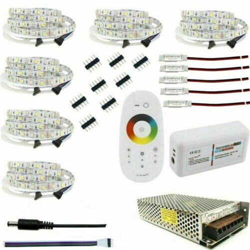 LED Strip 10m 20m 25m 30m RGB RGBW RGBWW Set 5050 LED Tape Light Touch remote - Afbeelding 1 van 17