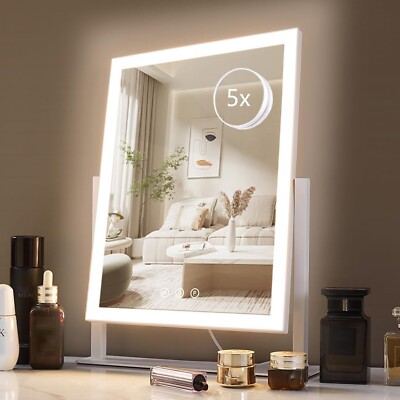 HIEEY Lighted Makeup Mirror, Hollywood Vanity Mirror with Lights, Three Color...
