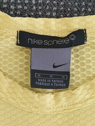 🔶️VINTAGE LEMON NIKE SPHERE T-SHIRT MENS M TRAINING RUNNING RUN JOG MILER - Picture 2 of 9