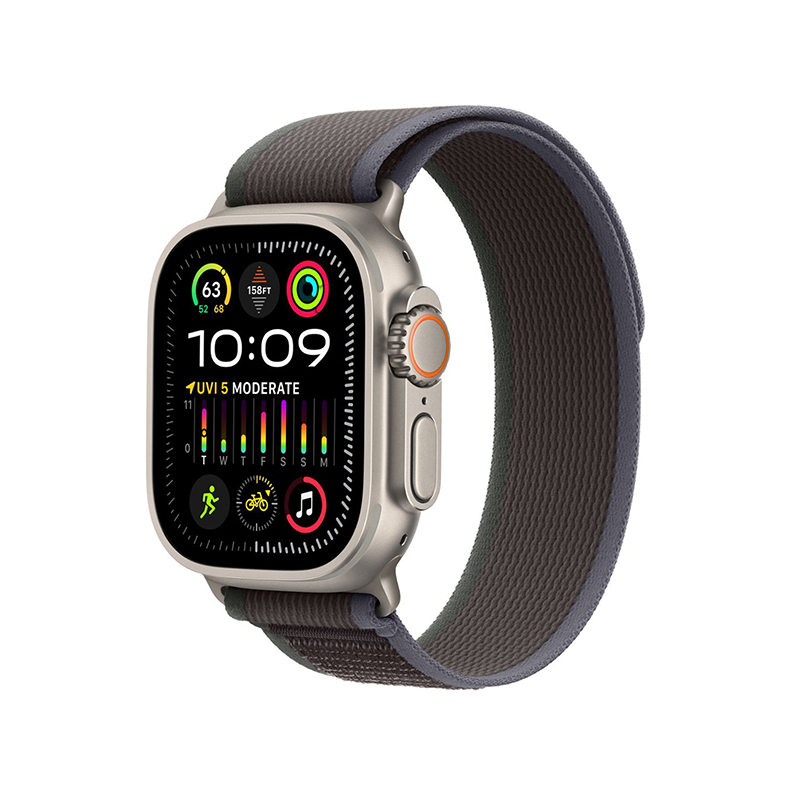 Apple Watch Ultra 2 GPS Cell 49mm Titanium Case w Blue/Black Loop M/L MRF63LW/A-image