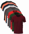 Mens Plain Slim Fitted Body Fit Cotton + Elastane Fashion Tee T-Shirt Tshirt