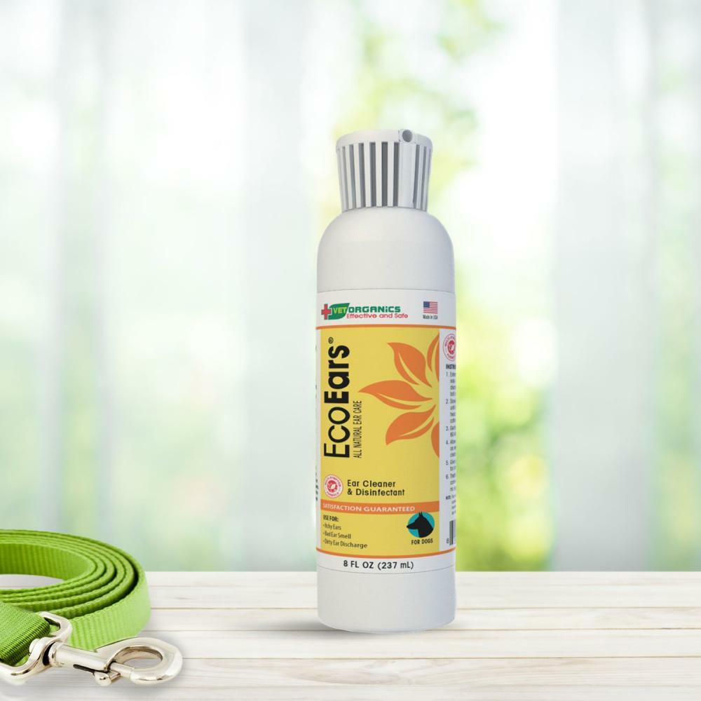 EcoEars Natural Dog Ear Cleaner Infection Formula for Itch, Head