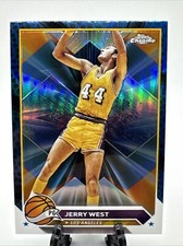 JERRY WEST 2023-24 Topps Chrome Blue Basketball Refractor #125 LA Lakers