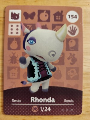 Carta Amiibo Rhonda # 154 Animal Crossing Horizons Series 2 COME - Foto 11