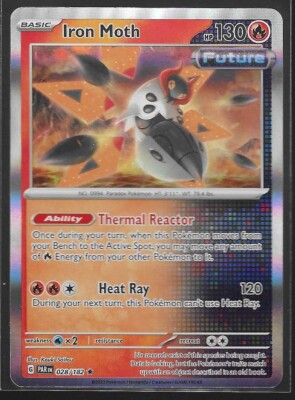 Pokemon TCG Iron Moth 28/182 Holo Rare Paradox Rift Card | eBay