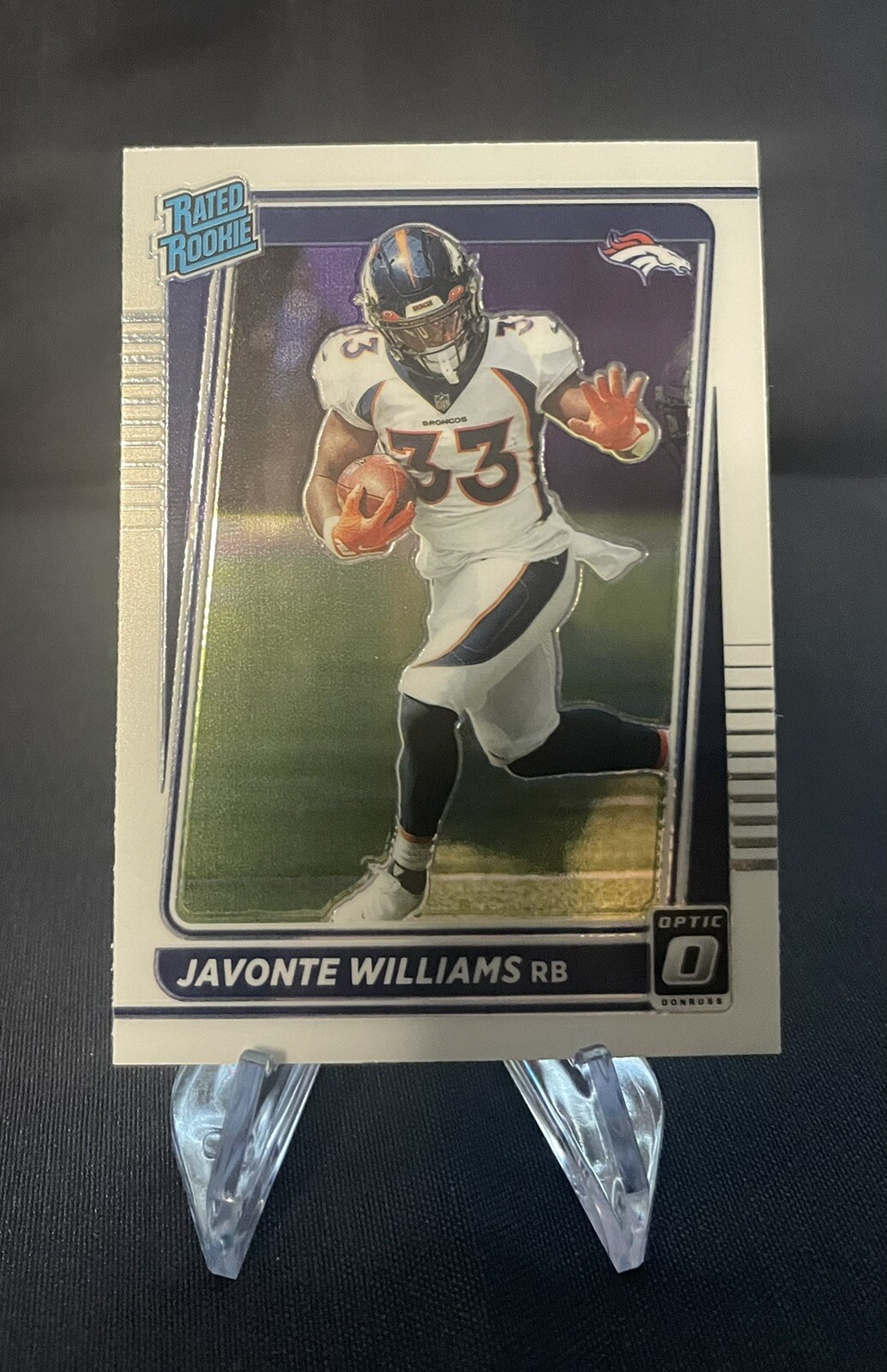 2021 Donruss Optic Javonte Williams Rated Rookie Card RC #215 Denver Broncos
