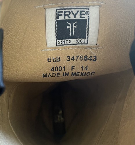 Vintage Frye Brown riding Leather Boots Womens 6.5 B Knee High Shoes - Imagen 5 de 8
