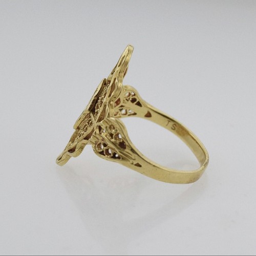 14k Gelbgold Nachlass filigran Ring Größe 7,25 - Bild 2 von 8