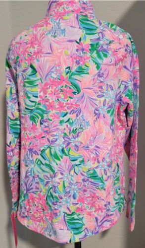 Disney Parks Lilly Pulitzer Jacket Small 3/4 Zip Pullover Dreamin Minnie Daisy - Picture 4 of 7