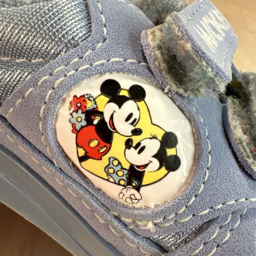 Zapatos de bebé vintage Mickey Mouse azul Minnie años 70 80 6c corazón amigos calzado - Imagen 3 de 16
