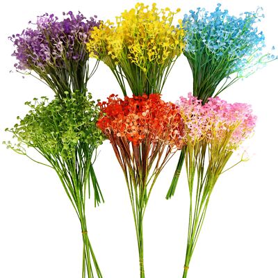 Farbige Gypsophila Sprays - Babys atmen Arificial Blumen Kunststoff