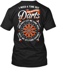 Darts Time Out Tee T-Shirt Made in the USA Size S to 5XL