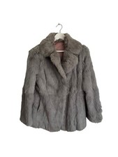 Vintage Coney Rabbit Fur Silver Grey Size 18 More Like 14 12 Designer Made Korea