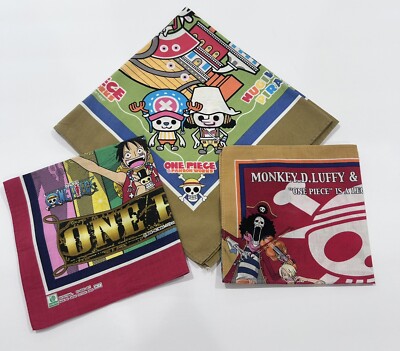One Piece Ace Anime Handkerchief  Luffy Zoro Nami Usopp Sanji Chopper Cotton
