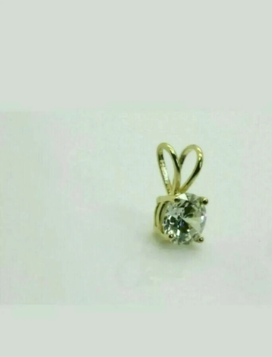 1Ct Round Cut Lab Grown IGI Certified Diamond Solitaire Pendant 14k Yellow Gold - Picture 3 of 13