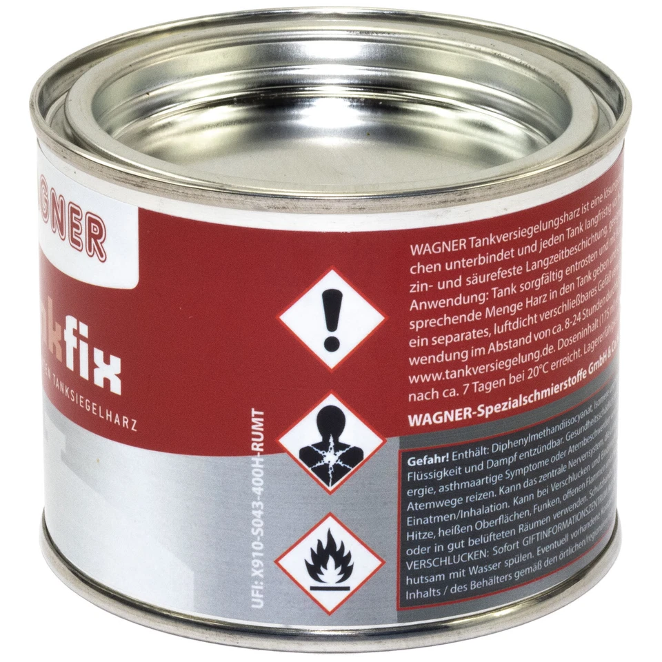 WAGNER Tankversiegelung Set 3-teilig bis 30 Liter Tankinhalt Tank Rost Umwandler - Bild 4 von 4