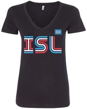 Iceland Athletic Retro Series Women's V-Neck T-Shirt Soccer