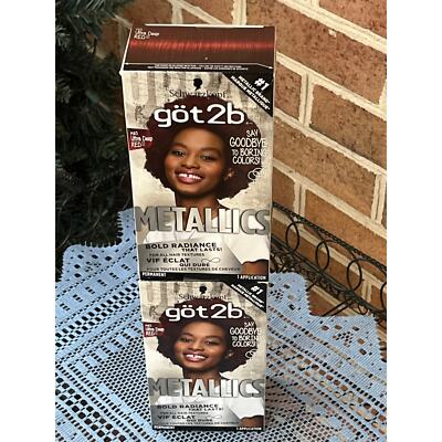 Red Got2b Metallics Permanent Hair Color Dye : Ultra Red Deep Lot of 2 New