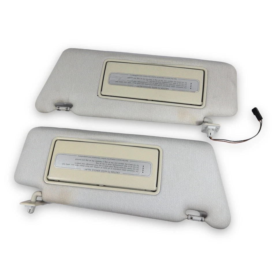 1996-1999 Mercedes E Class Driver & Passenger Side Sun Visor Set W/Homelink Gray - Image 4 of 4