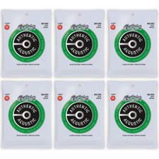 Martin MA140S Acoustic Marquis Silked Guitar Strings, Light, 6-Pack
