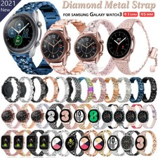 Rhinestone Strap For Samsung Galaxy Watch 3 41mm 45mm 42mm 46mm Metal Watch Band