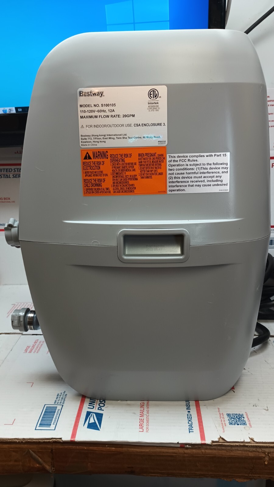 BESTWAY SALUSPA COLEMAN S100105 INFLATABLE HOT TUB REPLACEMENT PUMP