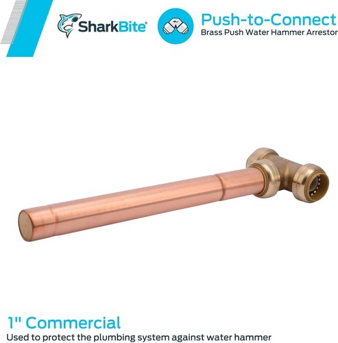 SharkBite 1 Inch Commercial Water Hammer Arrestor, PEX Pipe, Copper, CPVC, PE-RT - 第 2/5 張圖片