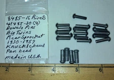 Made In USA NEW Sprocket Rivets, Dowels Big Twin Flathead Knuckle Panhead 30-57