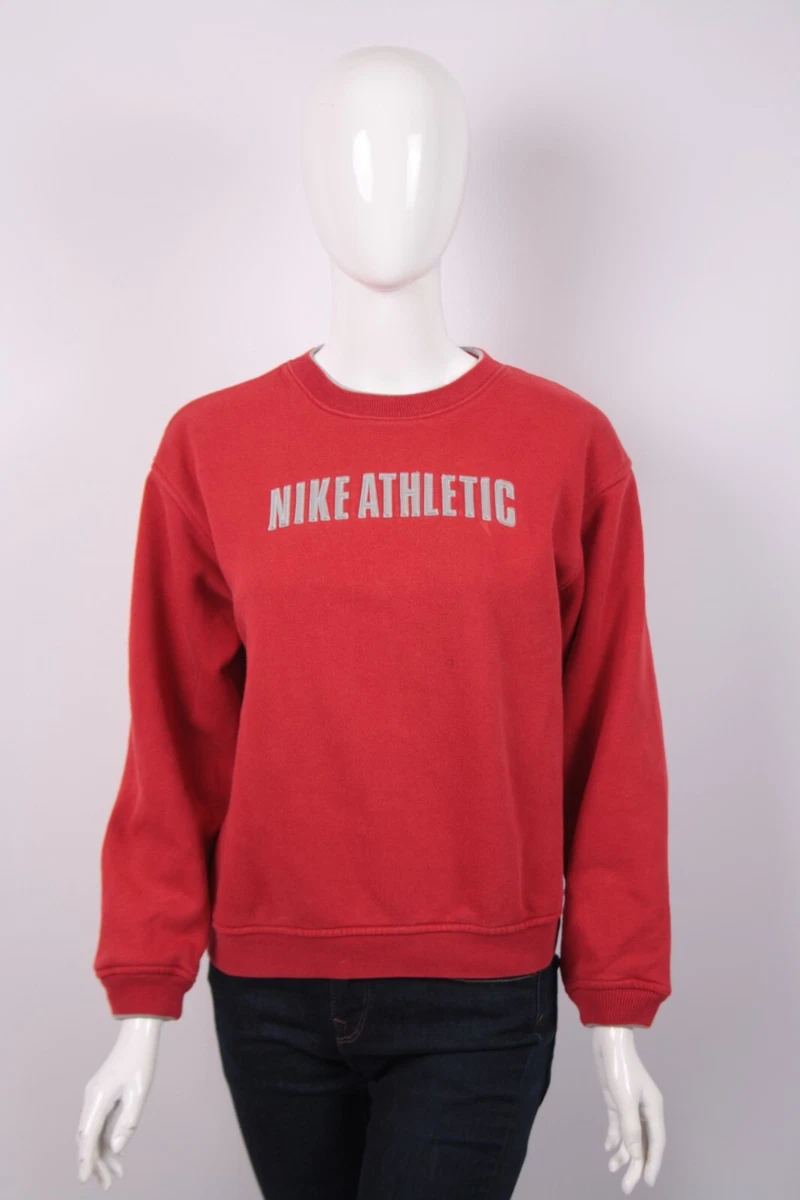Vintage 90s Nike Athletic Sweatshirt Big Logo Spellout Embroidered size M L