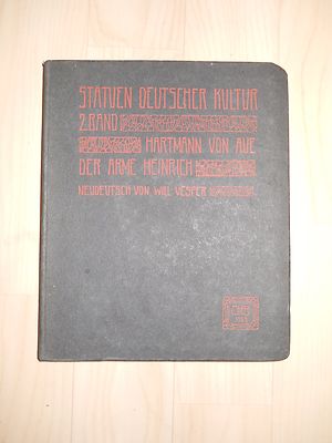 Statuen dt. Kultur 2. Band - Hartmann von Aue - Neudeutsch Will Vesper