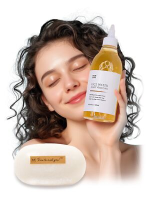 mimosu Rice Water Shampoo and Conditioner Set for Hair Growth, Apple Cider Vi...