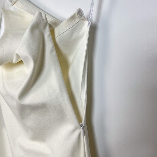 Vestido Marcella Off White Manhattan Midi Bodycon Un Hombro Talla Pequeña - Imagen 12 de 13
