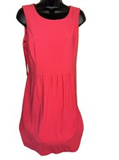 Tahari Solid Pink Tones Size 8 Wide Strap Zip Up Lined Knee Length Dress Women's