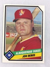 1989 Albuquerque Dukes-TCMA Minor League Baseball Card-Jon Debus
