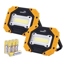  Portable LED Work Light,AA Battery Powered AA Battery model 2 Pack Yellow