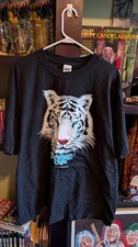 Vintage Rain Forest Cafe T Shirt Black Siberian Tiger Animal Print Travel  2XL 