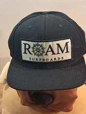 ROAM Surfboards Men Black Snapback Hat 80% Acrylic 20% Wool The Classics YUPOONG