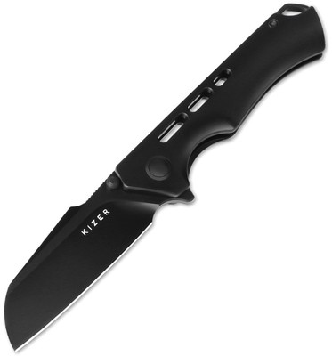 Kizer Cutlery Crest Framelock Black Titanium Folding S35VN Pocket Knife 3714A2