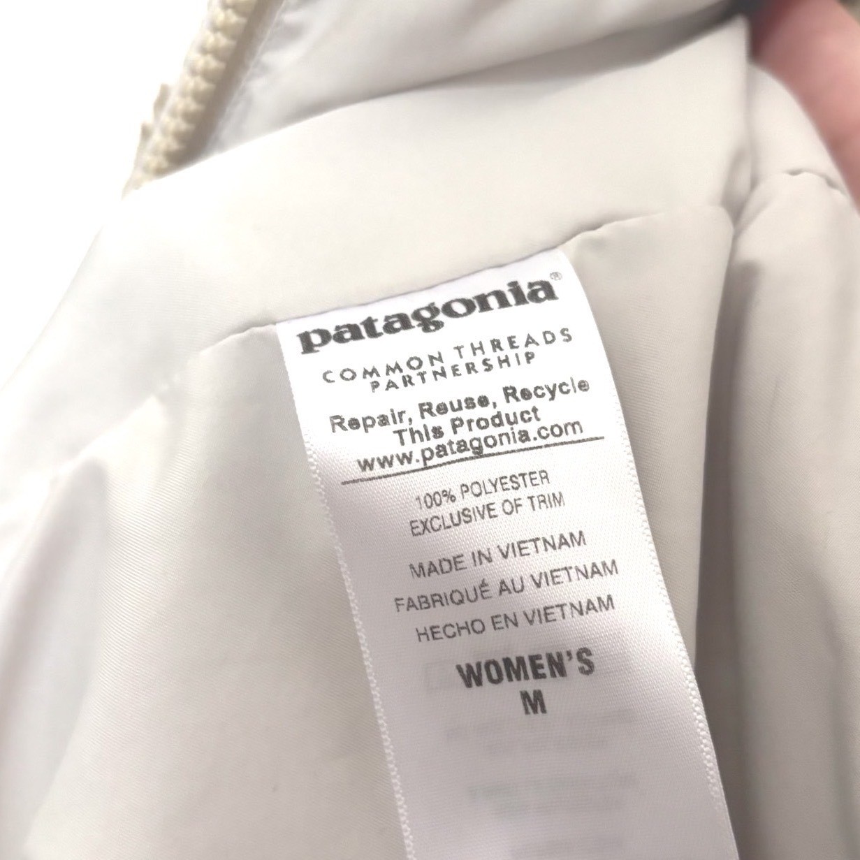 Patagonia Los Gatos Fleece Sherpa Vest Tan Womens Size Medium Full Zip thumbnail 5