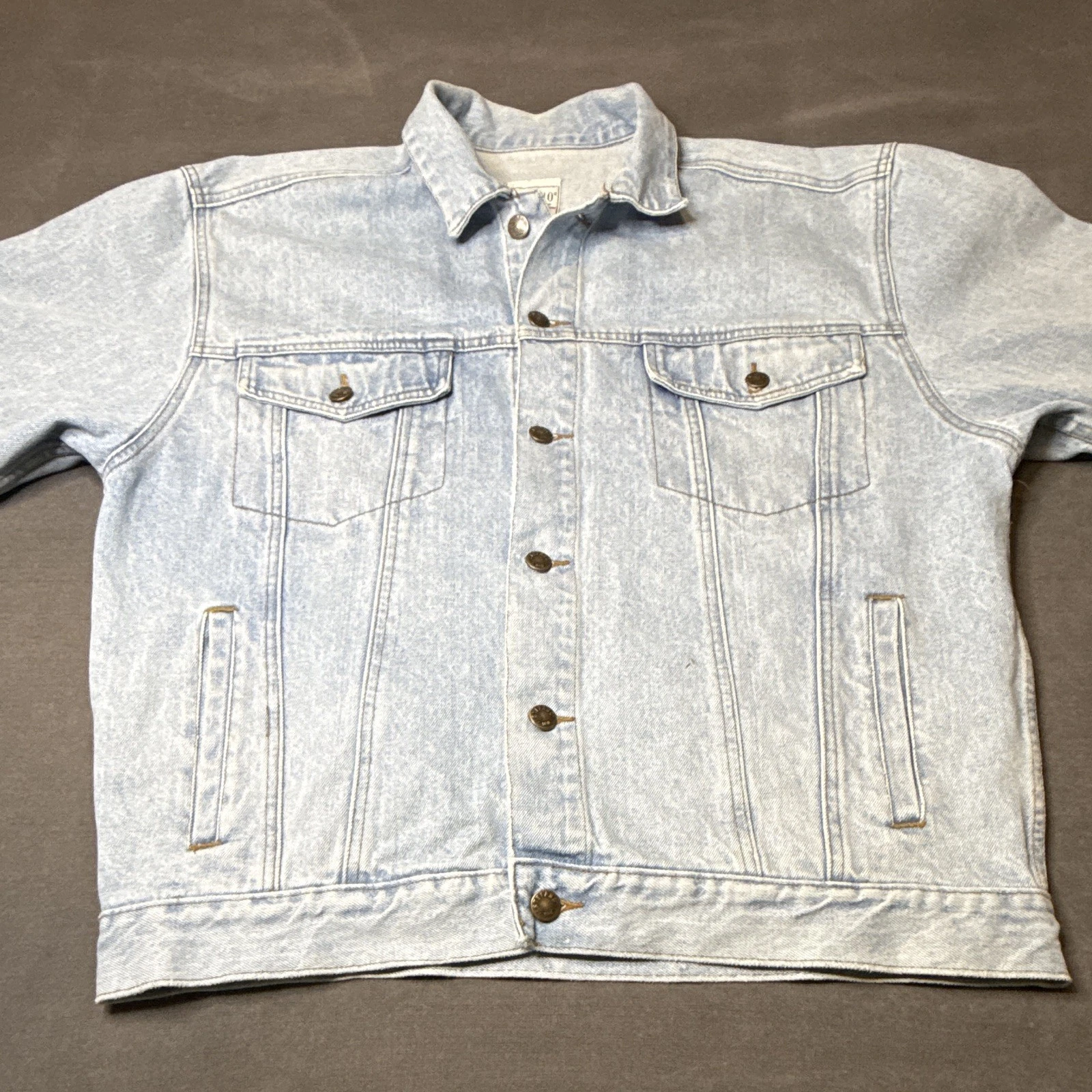 Vintage 90s Stefano Man Basic Original Design Denim Jacket Medium Light Wash Tru image 5