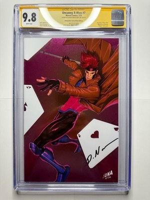**Signed** UNCANNY X-MEN #7 DAVID NAKAYAMA FOIL VIRGIN CGC 9.8 YELLOW LABEL