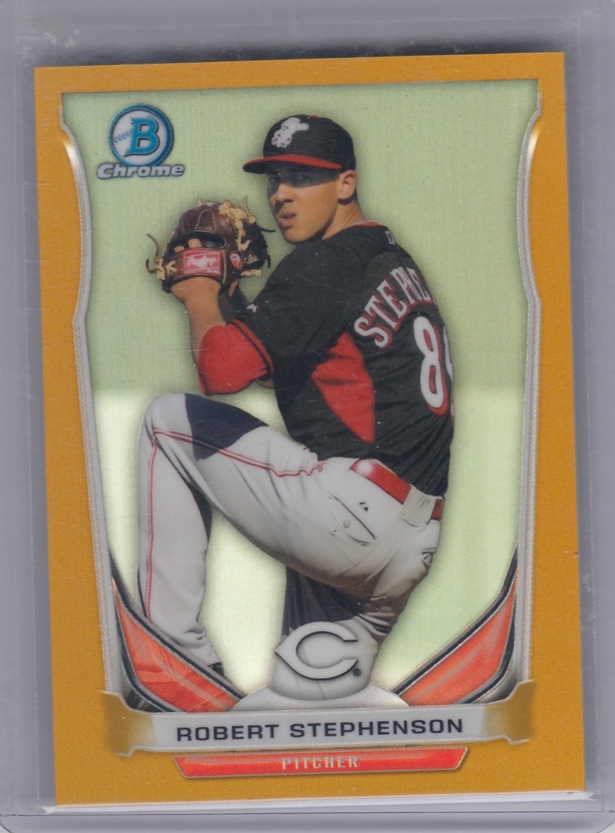 2014 Robert Stephenson Bowman Chrome Prospects ROOKIE GOLD REFRACTOR /50 - #59