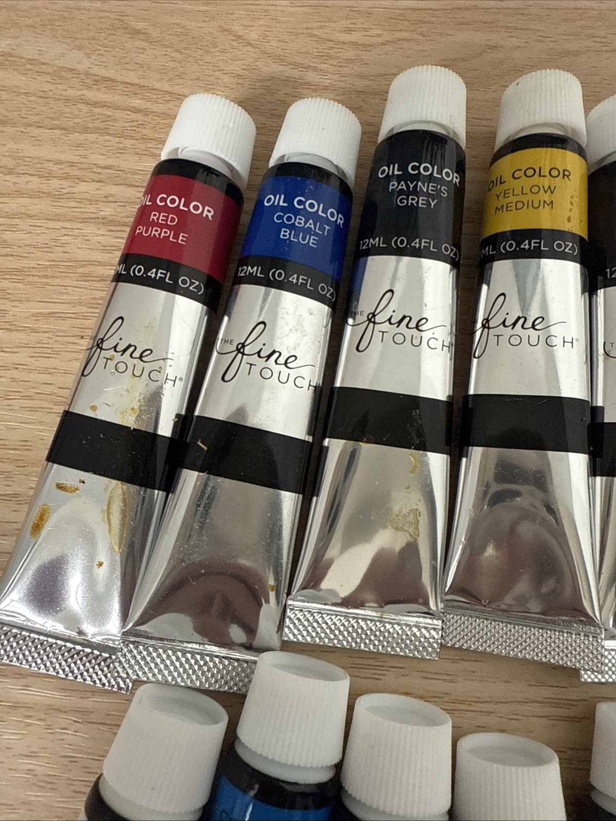 NEW Fine Touch Oil Paints Set of 18 Colors .4ozTubes, Open Box SEALED PAINTS